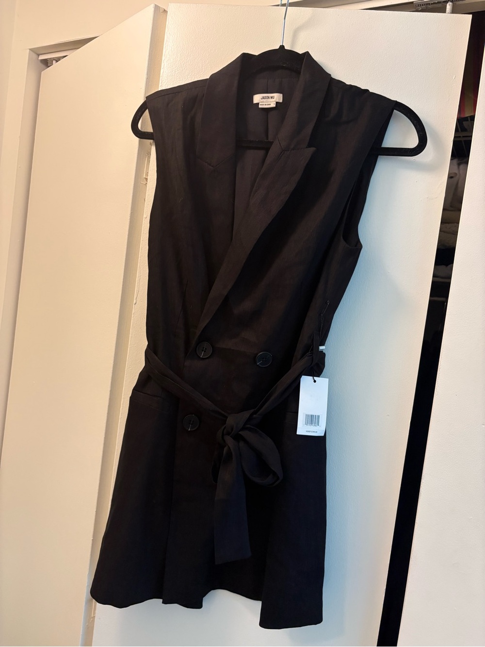 Jason Wu Black Tailored Sleeveless Dress